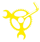 A circular logo with wrenches and allen keys